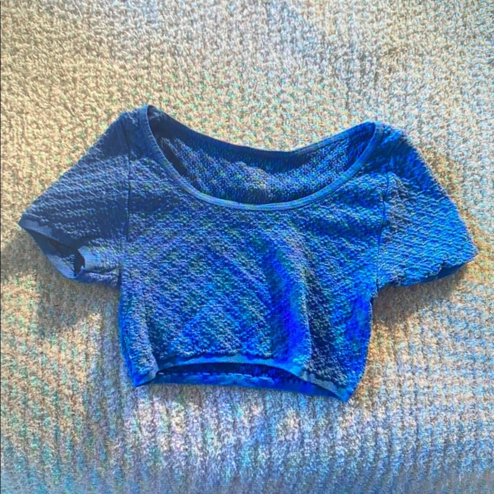 Blue Textured Women's Top